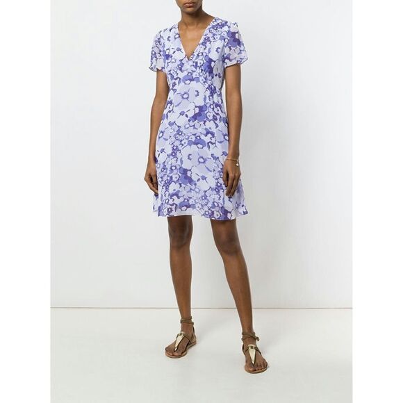 New! MICHAEL KORS Women's Floral Fit And Flare Dress With Pockets Size 12 - Picture 5 of 7
